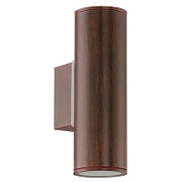94105 Уличный светодиодный светильник настенный RIGA, 2х3W(GU10), H200, нерж. сталь/коричневый