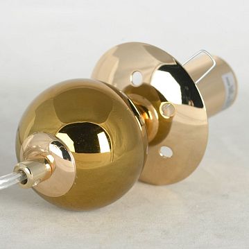 LSP-8725 Подвесной светильник, цвет основания - блестящее золото, плафон - стекло (цвет - прозрачный), 1х40W E14  - фотография 3