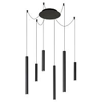 LORENZ Подвесной светильник LED 6x4W Black Matte, 74403/06/30