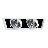 A8450PL-2WH MERGA, Встраиваемый светильник, цвет арматуры - белый, цвет плафона/декора - , 2х50W LED