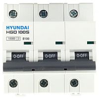 13.04.000976 Автоматический выключатель HYUNDAI HGD 3P 100А 10кА, 13.04.000976