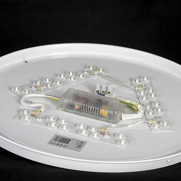 LSP-8471 MOONLIGHT Потолочные светильники, цвет основания - серый, плафон - акрил (цвет - белый), LED  - фотография 4