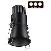 358907 358907 SPOT NT22 черный Встраиваемый светодиодный светильник с переключателем цветовой температуры IP20 LED 3000К|4000К|6000К 7W 220V LANG