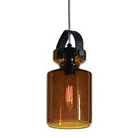 BRIGHTON Подвесной светильник, цвет основания - хром, плафон - стекло (цвет - коричневый ), 1x40W E14