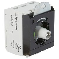 023016 Комплектующий блок для кнопок - Osmoz - для комплектации - с подсветкой - под винт - 230 В~ - 2Н.О. - белый - 3 поста