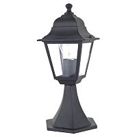 Leon уличный светильник W150*H370, 1*E27*60W, IP44, excluded; металл черного цвета, плафон из прозрачного стекла