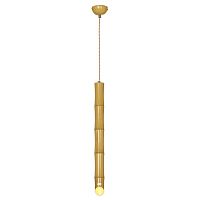 LSP-8563-4 BAMBOO Подвесные светильники, цвет основания - бамбук, плафон - металл (цвет - желтый), 1x50W Gu10