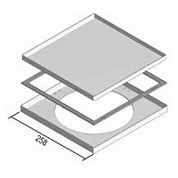 ITKV13.257 Лючок с крышкой на болтах, квадратный, для плиточного пола (упак. 1шт)