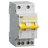 MPR10-2-025 Выключатель-разъединитель трехпозиционный ВРТ-63 2P 25А IEK