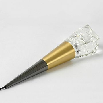 LSP-7140 Подвесной светильник, цвет основания - блестящее золото, плафон - стекло (цвет - прозрачный), 1х3W LED  - фотография 4