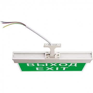 41438 Светильник аккумуляторный, 10 LED/1W 230V, AC/DC зеленый 260*245*35 mm, белый, Выход, EL60  - фотография 2