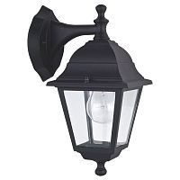 1813-1W Leon уличный светильник D200*W150*H315, 1*E27*60W, IP44, excluded; металл черного цвета, плафон из прозрачного стекла
