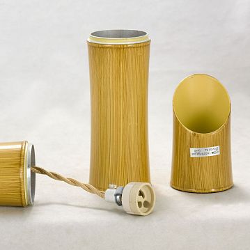 LSP-8563 BAMBOO Подвесные светильники, цвет основания - бамбук, плафон - металл (цвет - желтый), 1x50W Gu10  - фотография 2