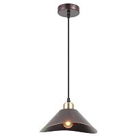 LSP-9533 OPELIKA Подвесной светильник, цвет основания - коричневый, плафон - металл (цвет - бронзовый), 1x60W E27