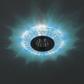Б0019200 DK LD2 SL/BL+WH Светильник ЭРА декор cо светодиодной подсветкой (голубой+белый), прозрачный (50/1750)  - фотография 2