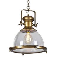 MONSEY Подвесной светильник, цвет основания - бронзовый, плафон - стекло (цвет - прозрачный), 1x60W E27