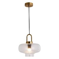 LSP-8842 Подвесной светильник, цвет основания - бронзовый, плафон - стекло (цвет - прозрачный), 1х60W E27