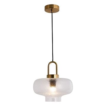 LSP-8842 Подвесной светильник, цвет основания - бронзовый, плафон - стекло (цвет - прозрачный), 1х60W E27