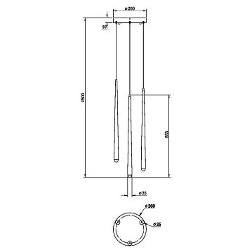 MOD132PL-L18BSK Подвесной светильник Cascade 2600-3500К 19Вт  - фотография 3