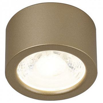 2807-1U Deorsum потолочный светильник D65*H40, 1*LED*7W, 560LM, 4000K, included; накладной светильник, каркас золотого цвета