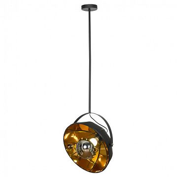 LSP-0556-C160 KLAMATH Потолочный светильник, цвет основания - черный, плафон - ткань (цвет - черный), 1x40W E27