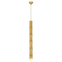 LSP-8563-5 BAMBOO Подвесные светильники, цвет основания - бамбук, плафон - металл (цвет - желтый), 1x50W Gu10
