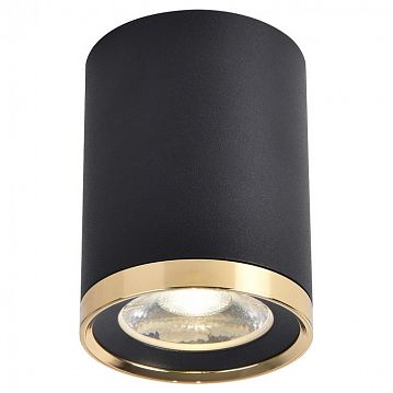3086-1C Prakash потолочный светильник D68*H91, LED*6W, 460LM, 4000K, IP20, included; накладной светильник, каркас сочетает в себе два цвета - матовый черный и золото, декоративный элемент в виде кольца