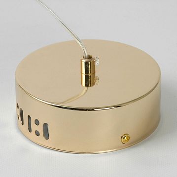 LSP-7143 Подвесной светильник, цвет основания - блестящее золото, плафон - акрил (цвет - прозрачный), 1х21W LED  - фотография 4