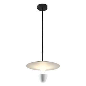 LSP-7080 Подвесной светильник, цвет основания - черныйБелый, плафон - металл (цвет - белый), 1х6W led