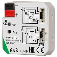 025679 INTELLIGENT ARLIGHT Конвертер KNX-309-4DRY-IN (BUS) (IARL, Пластик)