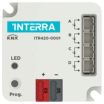 ITR420-0001 Интерфейсный модуль ИК-управления KNX IR Emitter, для управления аудио-/видео устройствами, бытовой техникой и  кондиционерами с помощью инфракрасного передатчика, 45x45x16 мм, в установочную коробку