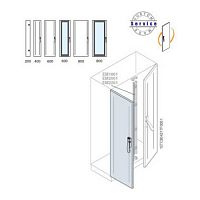 EC1880FC5K Створка двойной двери 1800x500м ВхШ