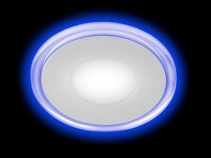 Б0017493 LED 3-9 BL Светильник ЭРА светодиодный круглый c cиней подсветкой LED 9W 220V 4000K (40/800)  - фотография 2