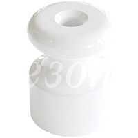 GE70025-01 Изолятор фарфоровый для наружного монтажа витой электропроводки, D18,5х24мм, цвет -белый, ТМ МезонинЪ (40 шт /уп)