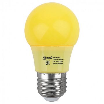 Б0049581 Лампочка светодиодная ЭРА STD ERAYL50-E27 E27 / Е27 3Вт груша желтый для белт-лайт  - фотография 4