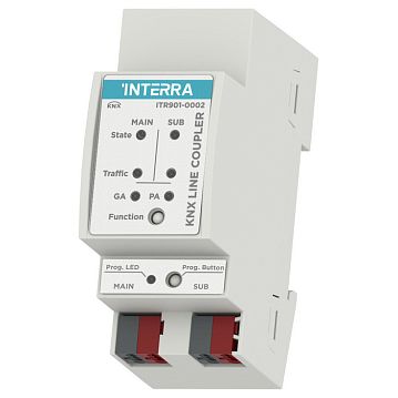 ITR901-0002 Линейный / магистральный  соединитель KNX - Line Coupler, телеграммы до 240 байт, LED индикация, на DIN рейку  - фотография 2
