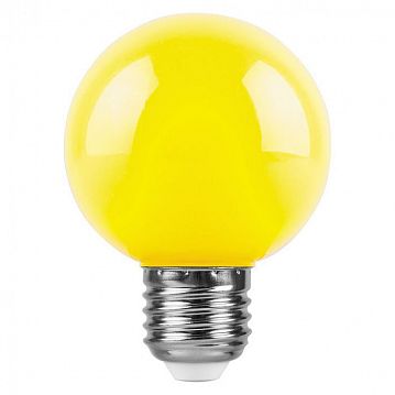 25904 Лампа светодиодная,  (3W) 230V E27 желтый G60, LB-371  - фотография 2