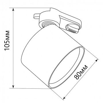 41367 Светильник трековый под лампу GX53, черный, AL159  - фотография 5