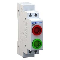 594133 Индикатор ND9-2/gg зеленый+зеленый, AC/DC230В (LED) (R) (CHINT)