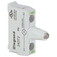 024272 Блок со встроенным светодиодом для головок - Osmoz - для кнопочных постов - 230 В~ - зеленый