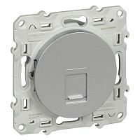 S53R471 Розетка компьютерная RJ45 Schneider Electric ODACE, скрытый монтаж, алюминий, S53R471 S53R471 Розетка компьютерная RJ45 Schneider Electric ODACE, скрытый монтаж, алюминий, S53R471