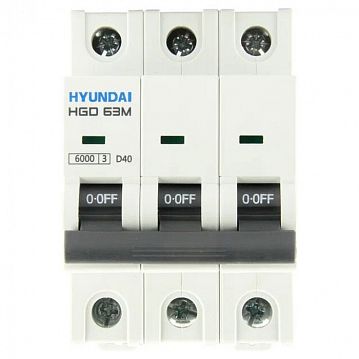 13.04.001131 Автоматический выключатель HYUNDAI HGD 3P 3А 10кА, 13.04.001131