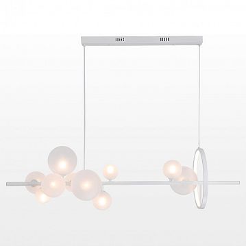 LSP-7001 Линейно-подвесной светильник, цвет основания - белый, плафон - стекло (цвет - белый), 11x25W G9+LED, LSP-7001
