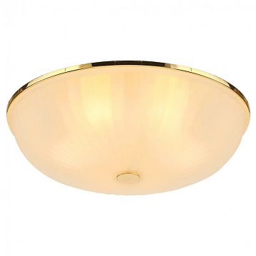 2752-5C Costa потолочный светильник D400*H110, 5*E14*40W, excluded; каркас цвета золото, плафон из рифленого матового белого стекла