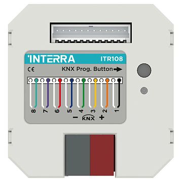ITR108-0010 Модуль бинарных входов KNX (кнопочный интерфейс), 8 канала для беспотенциальных контактов, в установочную коробку