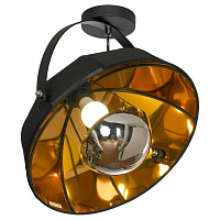 LSP-0556-C KLAMATH Потолочный светильник, цвет основания - черный, плафон - ткань (цвет - черный), 1x40W E27