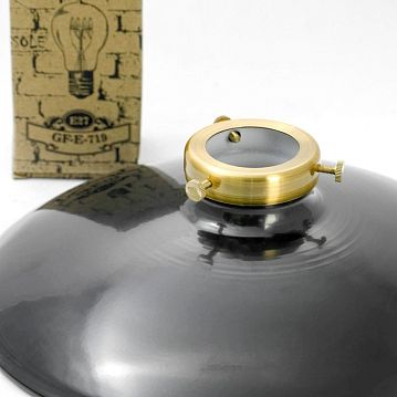 LSP-9604-2 Подвесной светильник, цвет основания - черныйбронзовый, плафон - металл (цвет - черный), 2х60W E27  - фотография 3