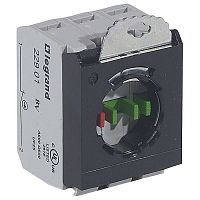 022977 Комплектующий блок для кнопок - Osmoz - для компл. - без подсветки - под винт - 2Н.О.+Н.З. + 3-постовой монт. адаптер