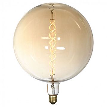 GF-L-2102 EDISSON Лампочки, цвет основания - бронзовый, плафон - стекло (цвет - янтарный), 1x5W E27