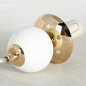 LSP-8722 Подвесной светильник, цвет основания - блестящее золото, плафон - стекло (цвет - белый), 1х40W E14  - фотография 3